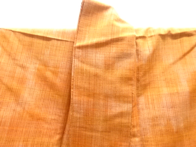  暈し柄織り出し手織り紬単衣着物